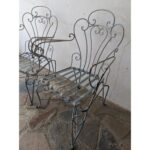 Sillón De Patio De Hierro Con Posabrazos - Silla De Jardín - Imagen 4