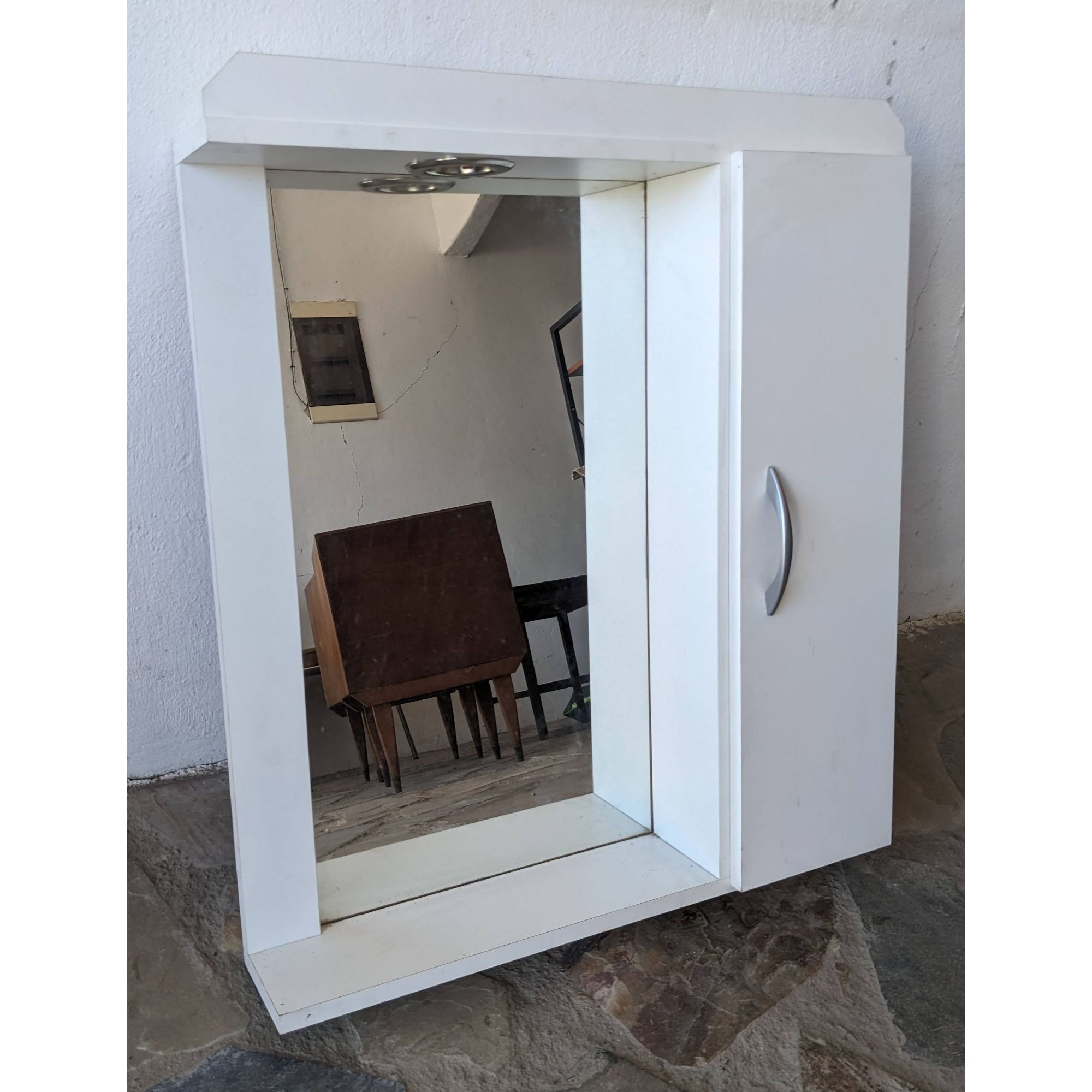 A1648_01 Botiquín De Baño Con Espejo, 1 Puerta, Estantes Interiores - Imagen 1