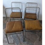 Silla Americana Niquelada, Asiento Tapizado