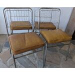 Silla Americana Niquelada, Asiento Tapizado - Imagen 3