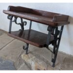 Estante Repisa De Colgar, 2 Niveles, Hierro Y Madera - Imagen 3