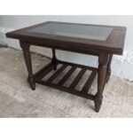 Mesa Ratona De Sala, Con Estante, Tapa De Vidrio - Imagen 2