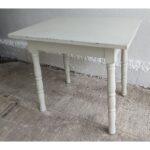 Mesa De Madera Rustica, Patinada, Patas Torneadas - Imagen 2