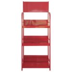 Exhibidor Comercial Metálico 3 Niveles, 60x30x150cm - Rojo - Imagen 2