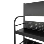 Exhibidor Comercial Metálico 4 Niveles, 80x30x170cm - Negro - Imagen 4