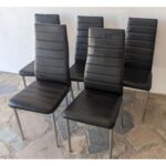 Silla Moderna De Hierro, Asiento Y Respaldo Tapizado