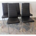 Silla Moderna De Hierro, Asiento Y Respaldo Tapizado - Imagen 2