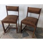 Silla De Madera, Asiento Y Respaldo Tapizado