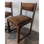 Silla De Madera, Asiento Y Respaldo Tapizado - Imagen 4