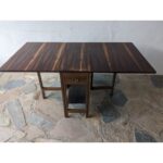 Mesa De Madera Moderna, Con Alas, 2 Cajones
