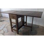 Mesa De Madera Moderna, Con Alas, 2 Cajones - Imagen 2