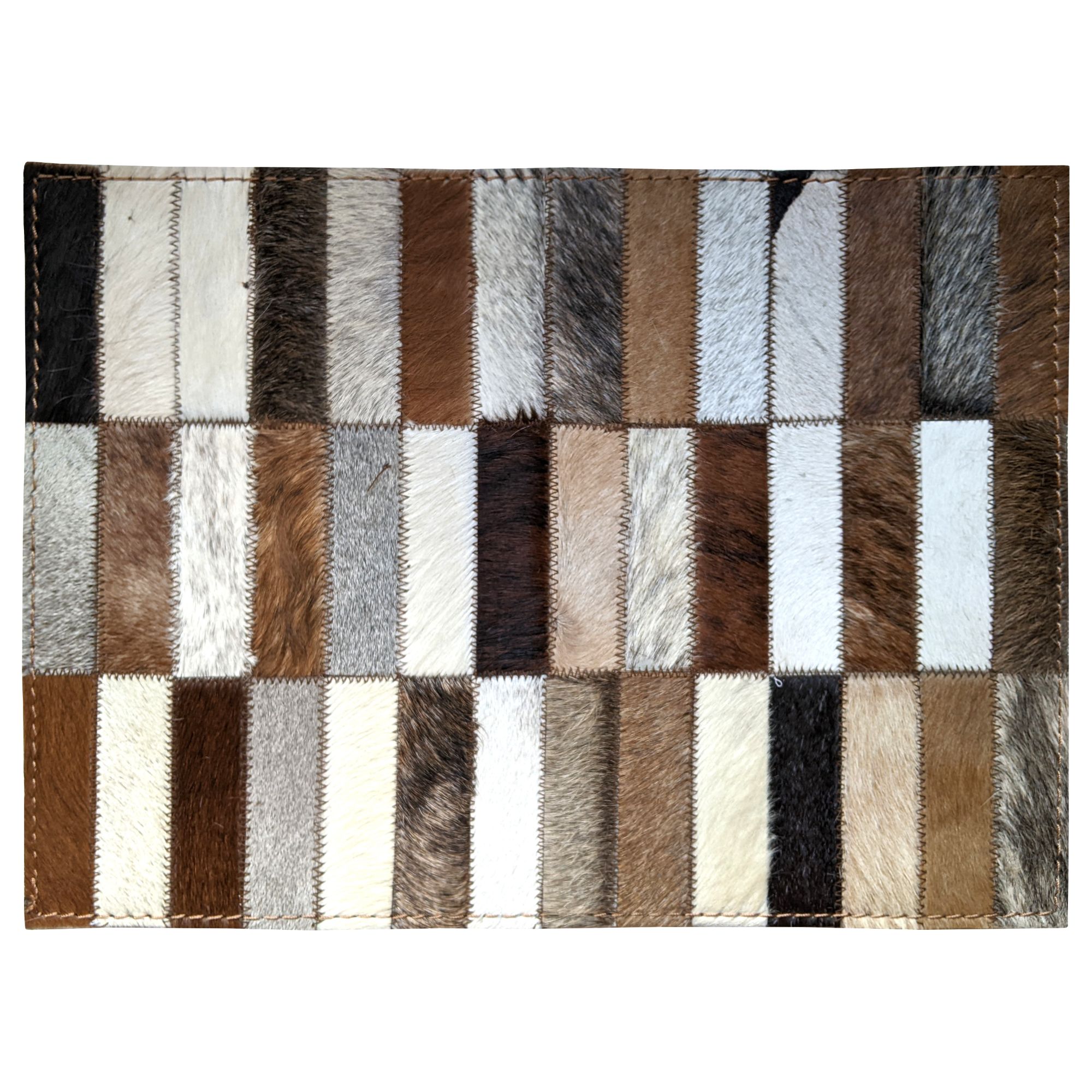 A0398.R_01 Individual Rústico De Cuero Vacuno Para Mesa - Imagen 1