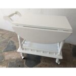 Mesa Auxiliar Antigua, Tipo Bar, Rodante, 2 Niveles