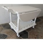 Mesa Auxiliar Antigua, Tipo Bar, Rodante, 2 Niveles - Imagen 2