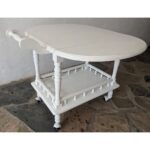 Mesa Auxiliar Antigua, Tipo Bar, Rodante, 2 Niveles - Imagen 4