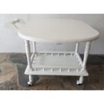 Mesa Auxiliar Antigua, Tipo Bar, Rodante, 2 Niveles - Imagen 5