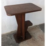 Mesa Auxiliar Antigua, Tipo Art Deco, 2 Niveles - Imagen 3
