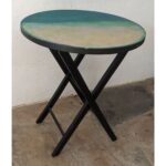 Mesa Auxiliar De Madera, Plegable, Tapa Circular - Imagen 3