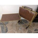 Set 6 Mesas Auxiliares Antiguas, Tipo Americanas, Plegables