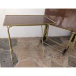 Set 6 Mesas Auxiliares Antiguas, Tipo Americanas, Plegables - Imagen 2