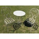 Juego De Jardín De Hierro, Mesa + 2 Sillas