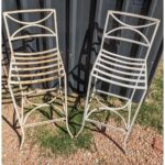 Banqueta Alta De Hierro, Con Respaldo - Imagen 2