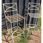 Banqueta Alta De Hierro, Con Respaldo - Imagen 3