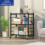 Estantería Metálica Plegable, Liviana Y Resistente - 3 Niveles - Imagen 9