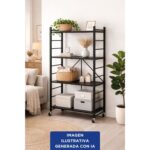 Estantería Metálica Plegable, Liviana Y Resistente - 4 Niveles - Imagen 7