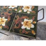 Mesa Auxiliar De Hierro, Tapa De Cármica, Con Revistero - Imagen 4