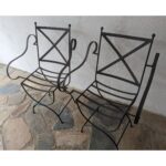 Sillón De Patio De Hierro Con Posabrazos - Silla De Jardín - Imagen 2