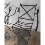 Sillón De Patio De Hierro Con Posabrazos - Silla De Jardín - Imagen 3