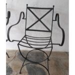 Sillón De Patio De Hierro Con Posabrazos - Silla De Jardín - Imagen 4