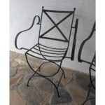 Sillón De Patio De Hierro Con Posabrazos - Silla De Jardín - Imagen 5