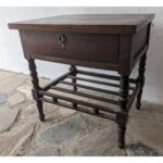 Mesa De Noche, Tipo Provenzal, Con Revistero, 1 Cajón