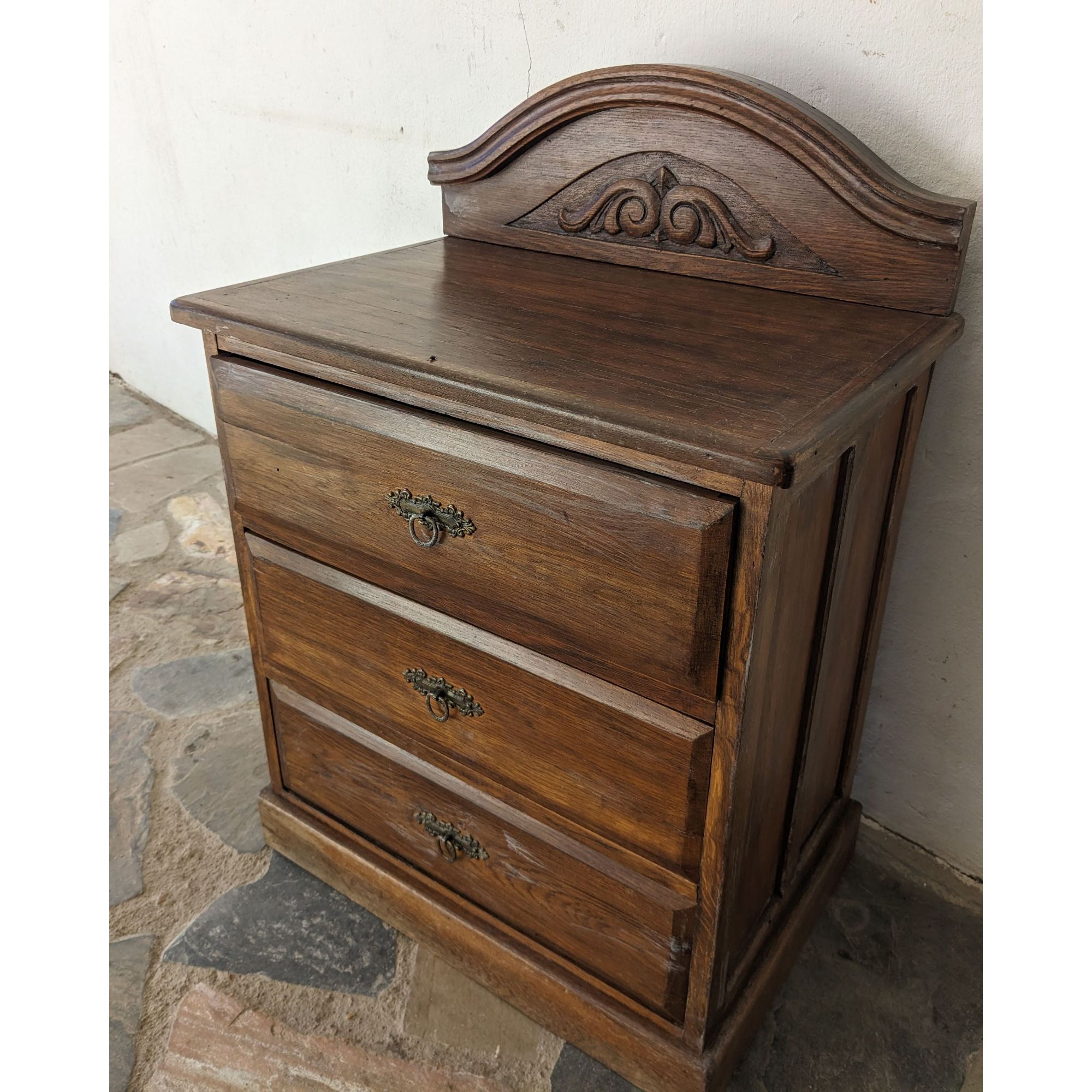 A1740_01 Mueble Cajonero De Madera, Rustico, 3 Cajones - Imagen 1