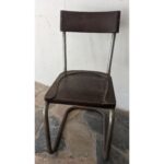Silla De Hierro, Asiento Y Respaldo De Madera - Imagen 2