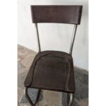 Silla De Hierro, Asiento Y Respaldo De Madera - Imagen 4
