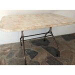 Mesa De Hierro, Tipo Americana, Tapa De Cármica - Imagen 4