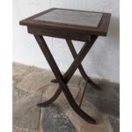 Mesa Auxiliar De Sala, Plegable, Tapa De Cerámica