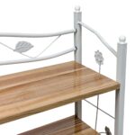 Estantería Baja Multiuso De Metal Y Madera. Flores Y Hojas - Imagen 2