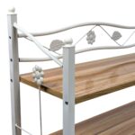 Estantería Baja Multiuso De Metal Y Madera. Flores Y Hojas - Imagen 3