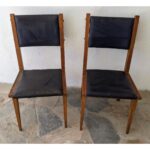 Silla De Madera Antigua, Estilo Americana, Respaldo Tapizado