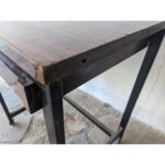 Mesa Auxiliar, Estilo Americana, Hierro Y Cármica, Rodante - Imagen 5
