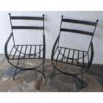 Sillón De Patio De Hierro Con Posabrazos - Silla De Jardín
