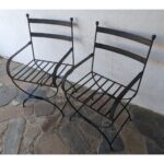 Sillón De Patio De Hierro Con Posabrazos - Silla De Jardín - Imagen 2