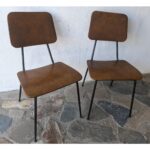 Silla Antigua Americana, Hierro, Asiento Y Respaldo Tapizado - Imagen 2