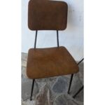 Silla Antigua Americana, Hierro, Asiento Y Respaldo Tapizado - Imagen 3