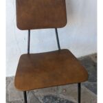 Silla Antigua Americana, Hierro, Asiento Y Respaldo Tapizado - Imagen 4