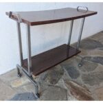 Mesa Auxiliar, Estilo Americana, Hierro Y Cármica, Rodante - Imagen 3